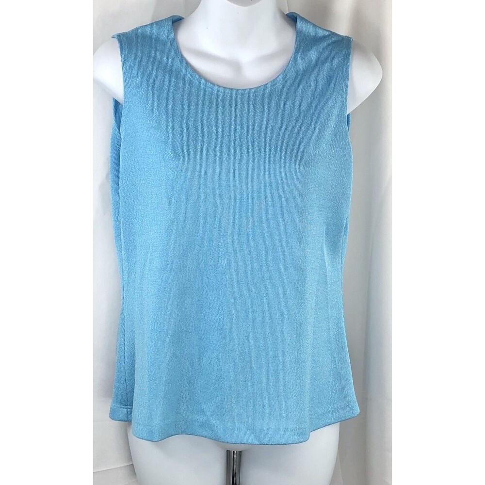 Notations sleeveless knit Tank top S Blue Pullover Coastal Capsule Beach Summer